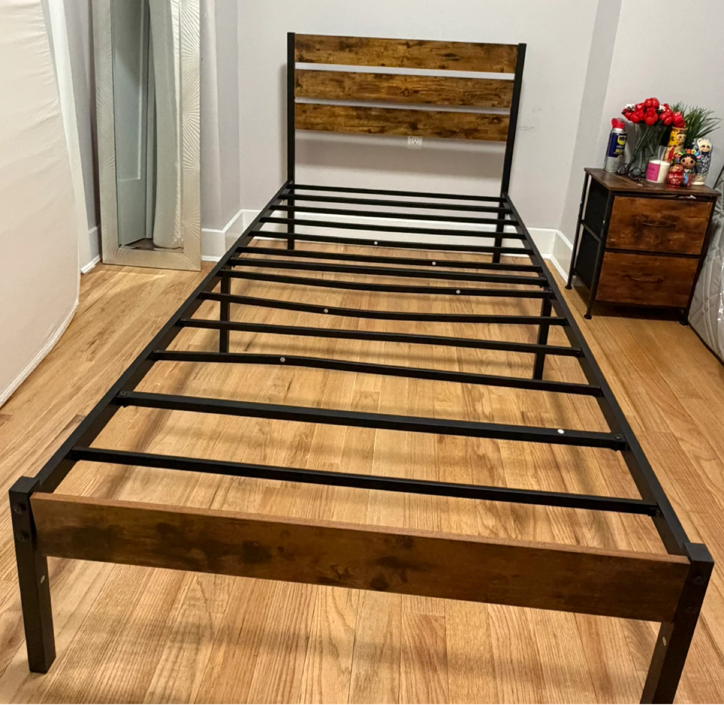 Twin Size Bed Frame with Headboard