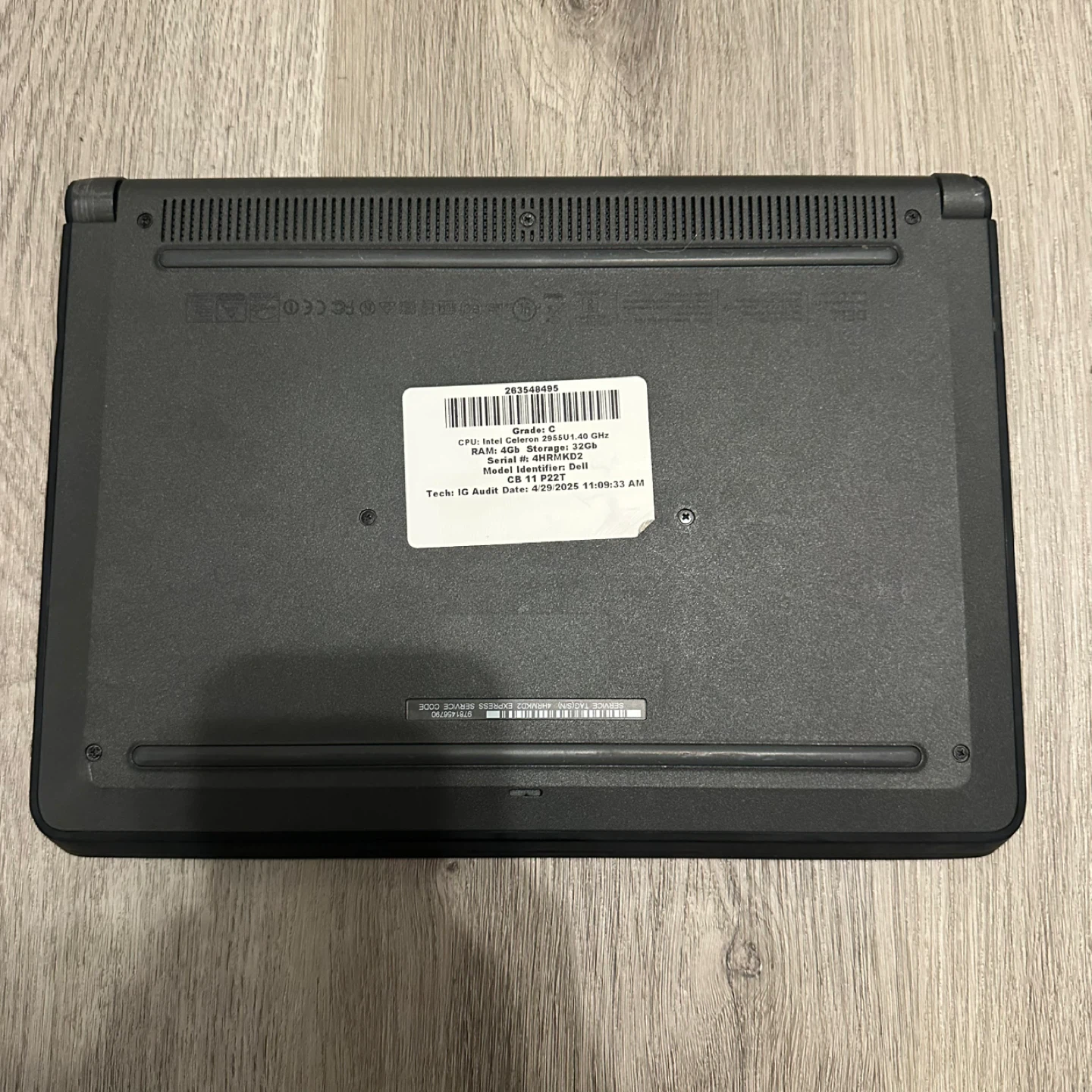 DELL (Chromebook) 4GB Ram 32GB Storage CB 11 P22T (Used Laptop) - photo 5