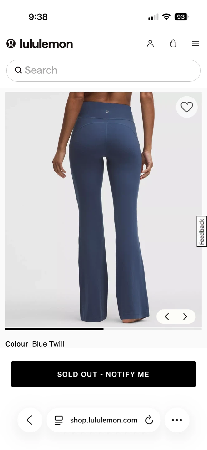 Lululemon Align High-Rise Flare Pants Blue Twill Size 6
