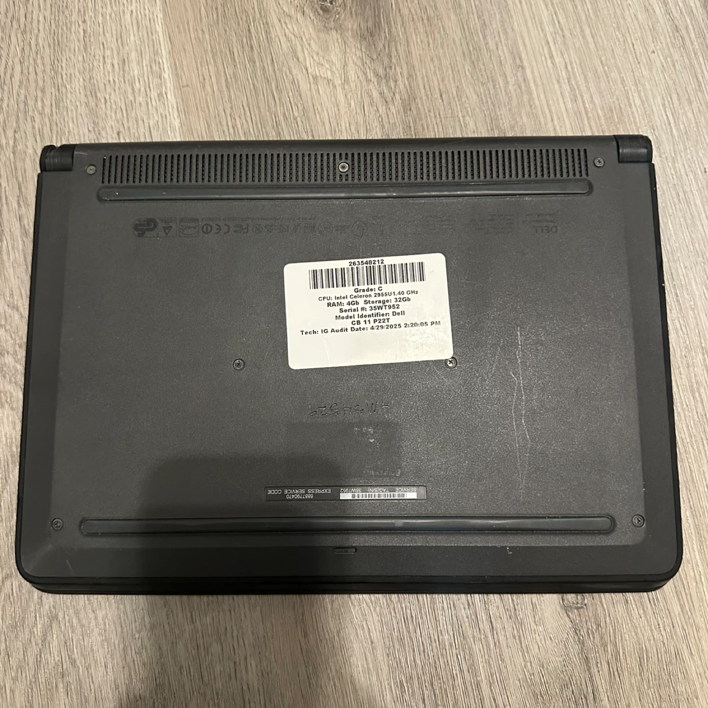 DELL (Chromebook) 4GB Ram 32GB Storage CB 11 P22T - photo 5