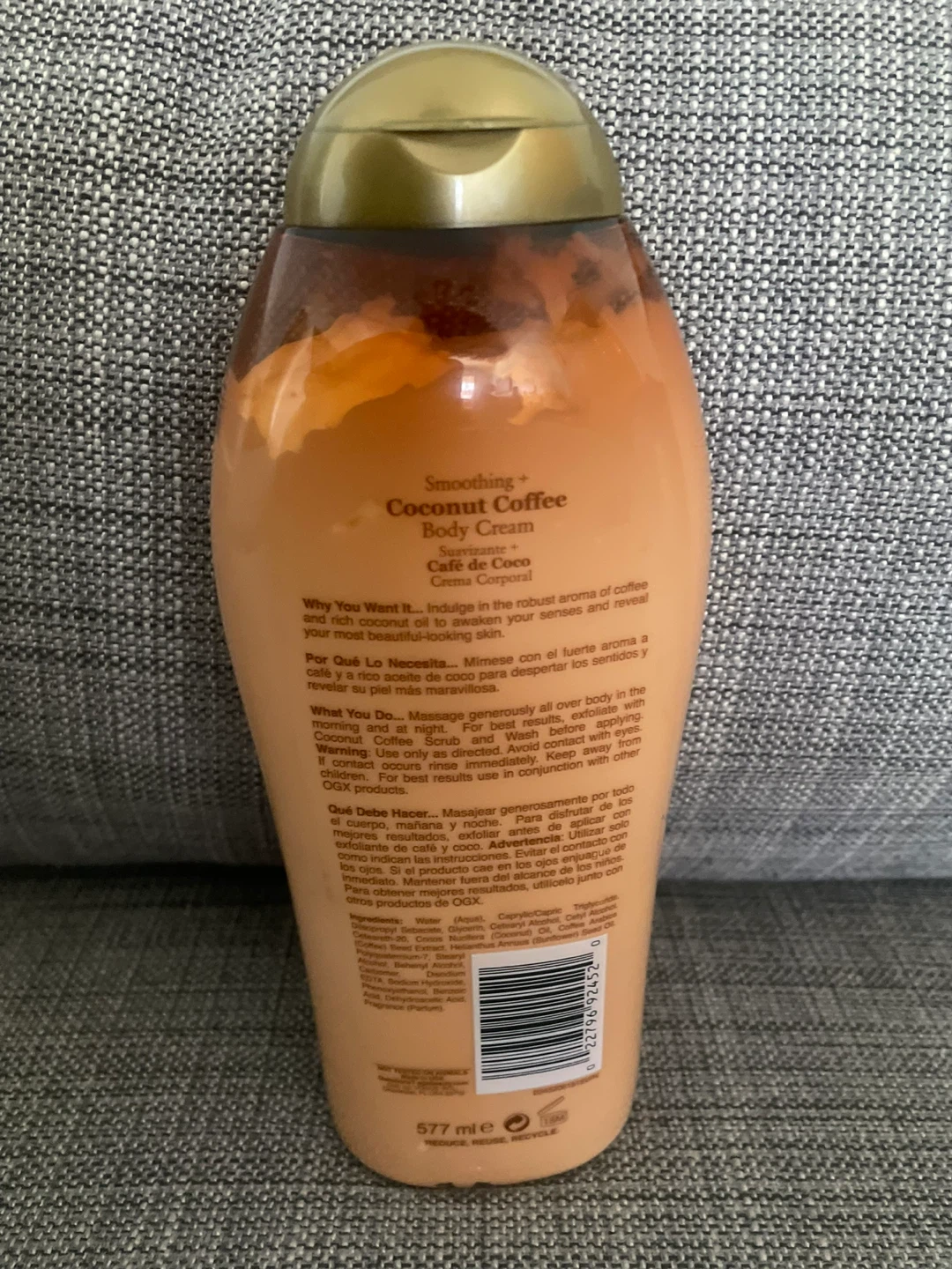 OGX Smoothing + Coconut Coffee Body Cream 577ml - photo 2