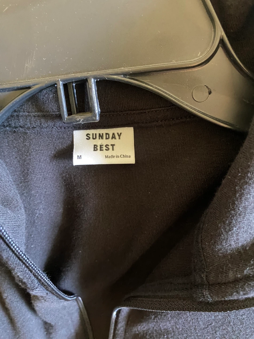 Sunday Best Black Zip-Up Sweatshirt - Size Medium - photo 2