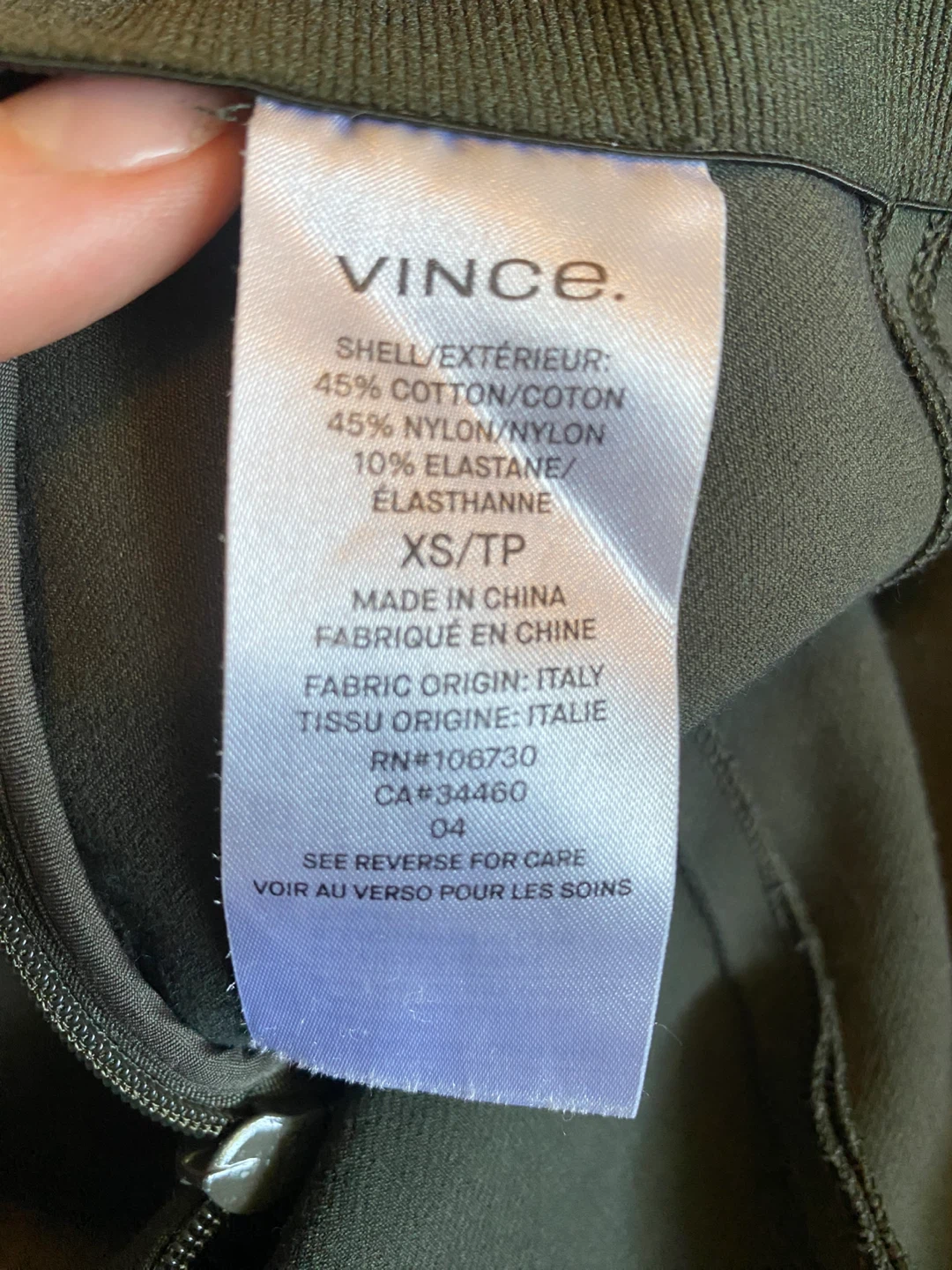 Vince Women's XS/TP Pants - Dark Green - photo 4