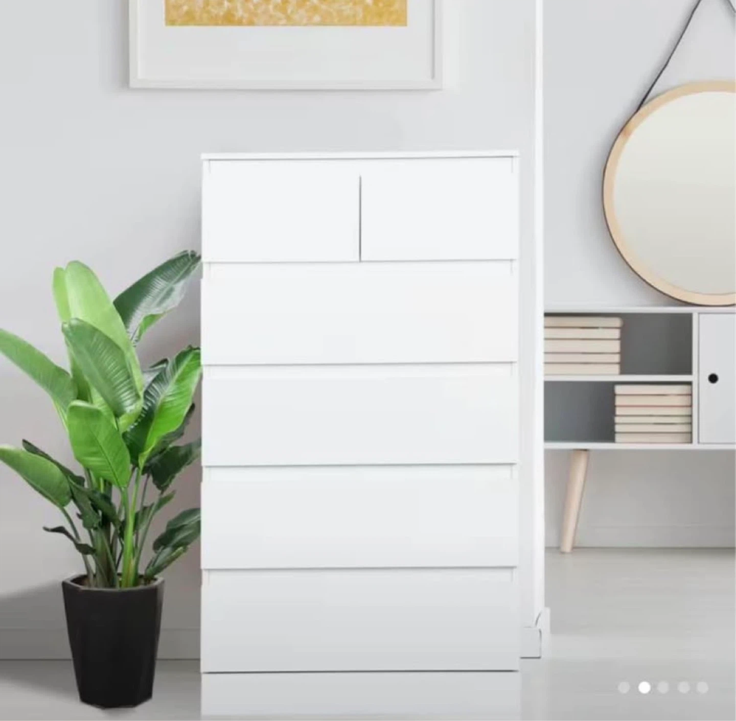 White 6 Drawer Dresser - photo 3