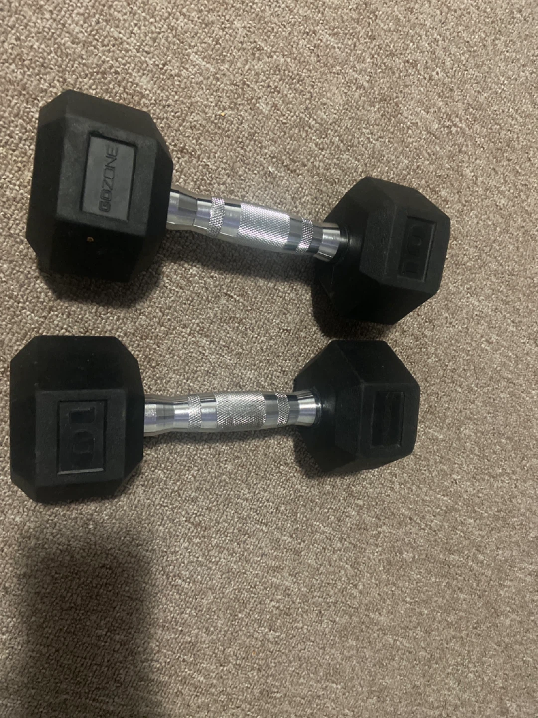 GoZone 10lb Hex Dumbbells (Pair)