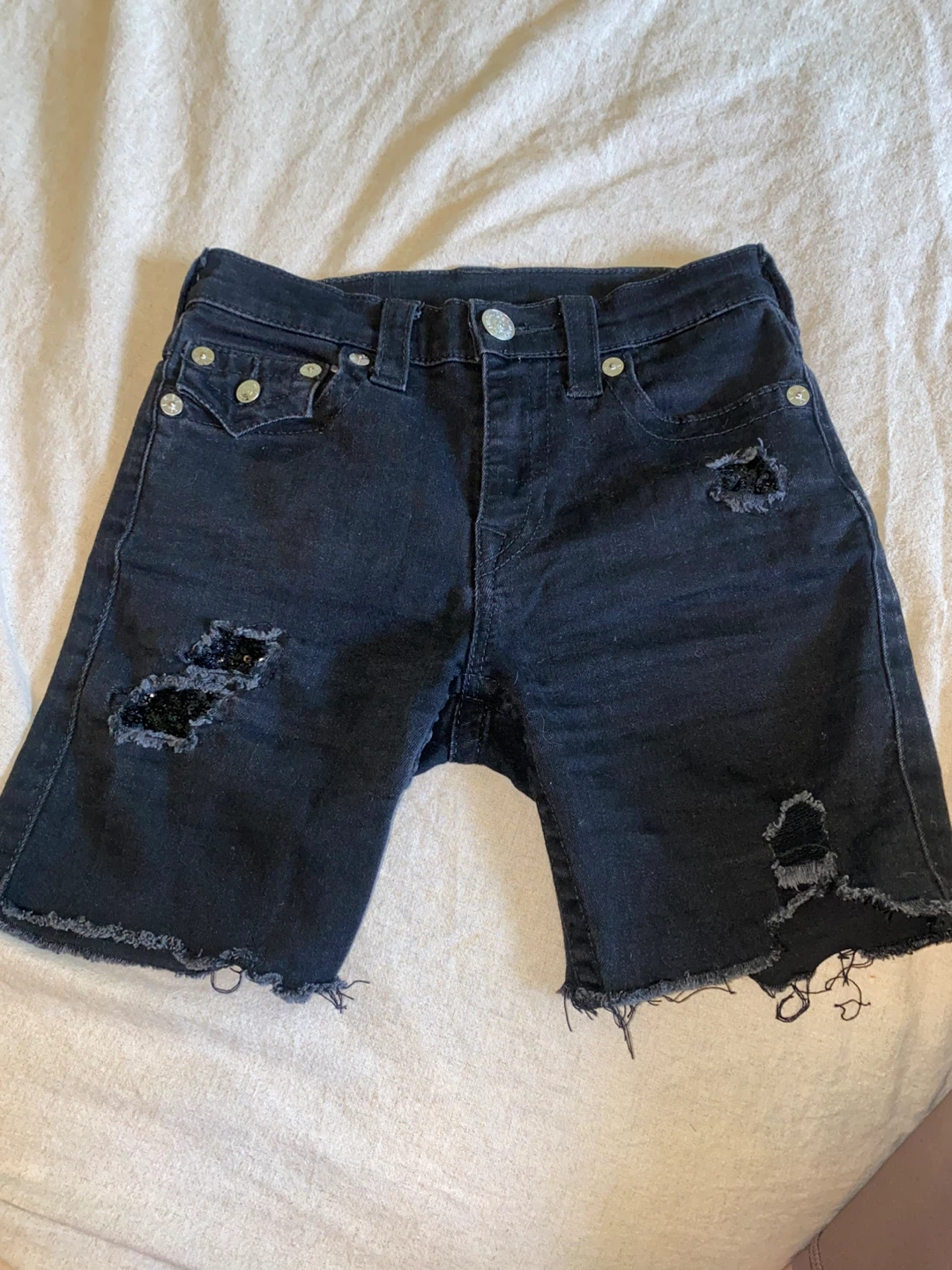 True Religion RARE Distressed Denim Shorts