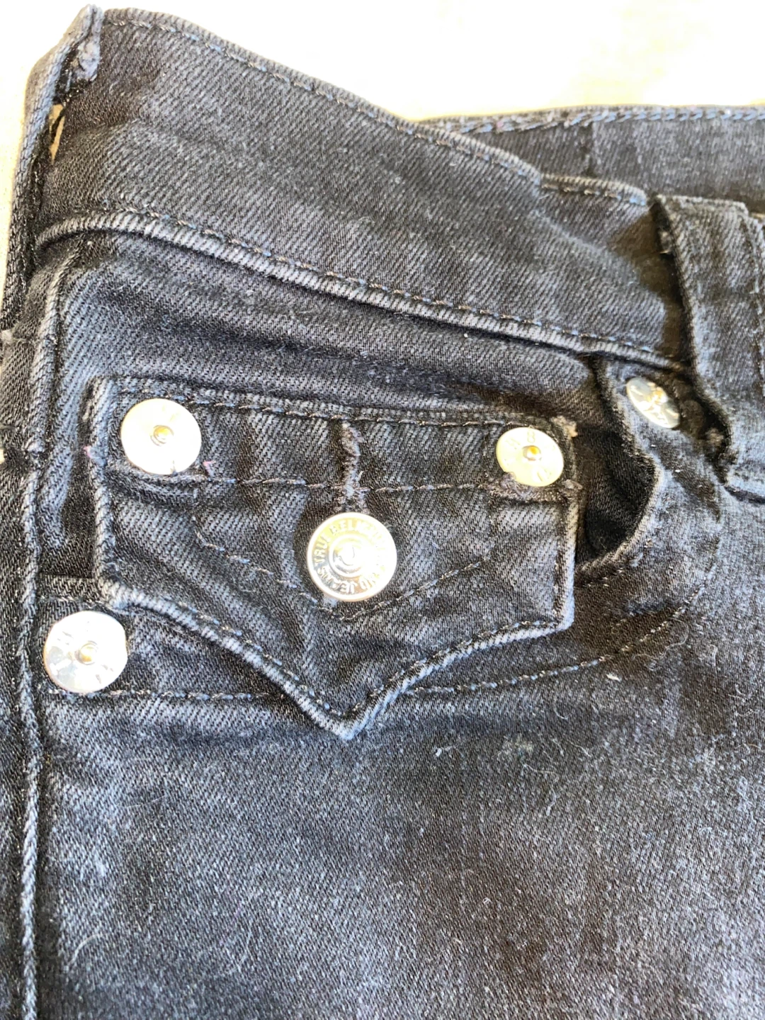 True Religion RARE Distressed Denim Shorts - photo 3