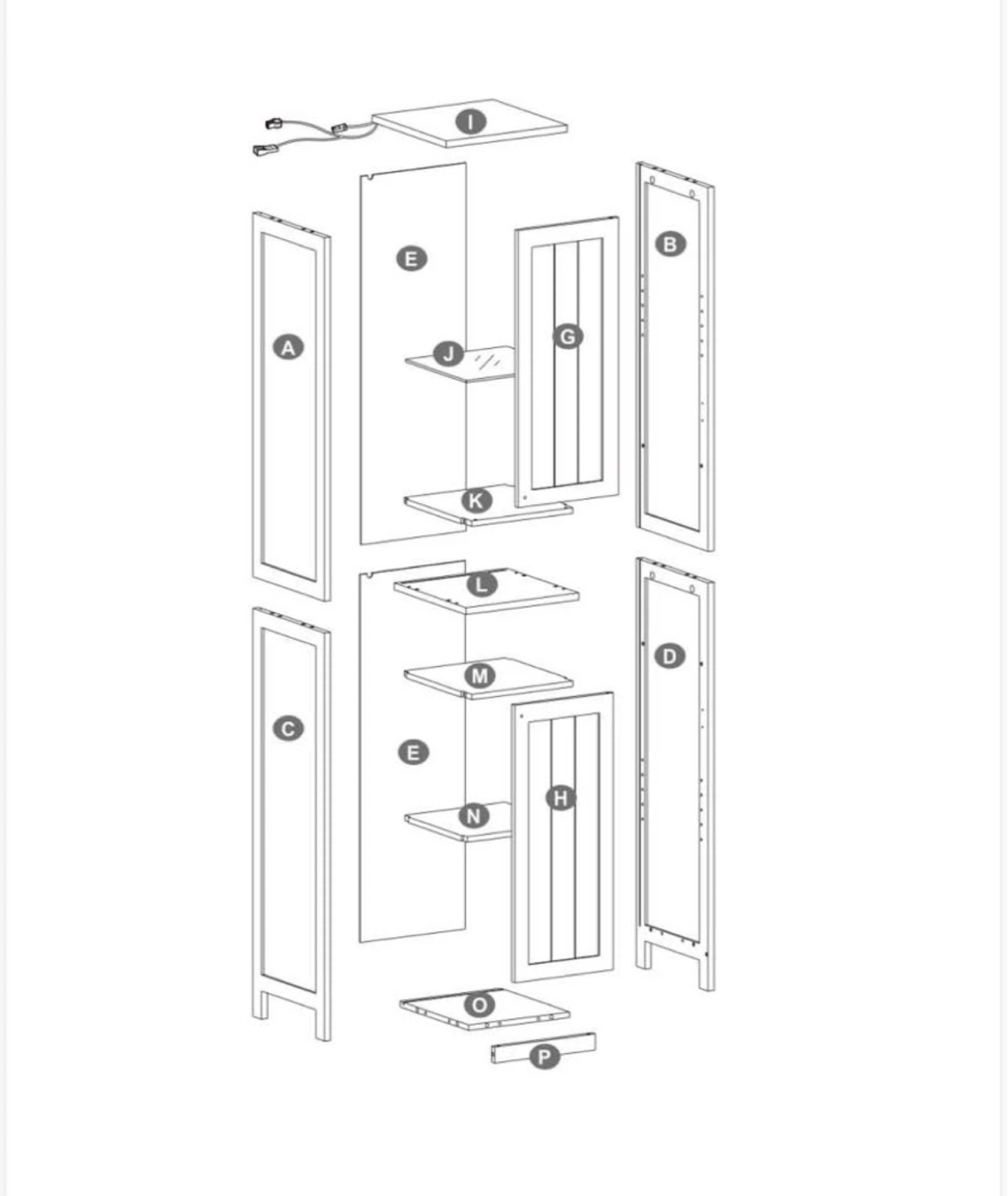 Tall White Storage Cabinet - photo 5