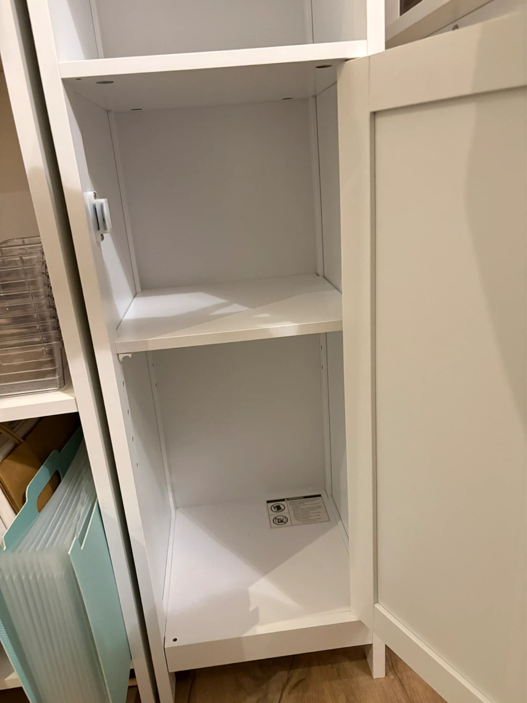 Tall White Storage Cabinet - photo 3
