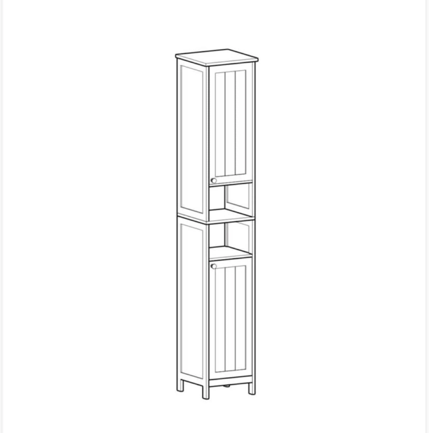 Tall White Storage Cabinet - photo 4