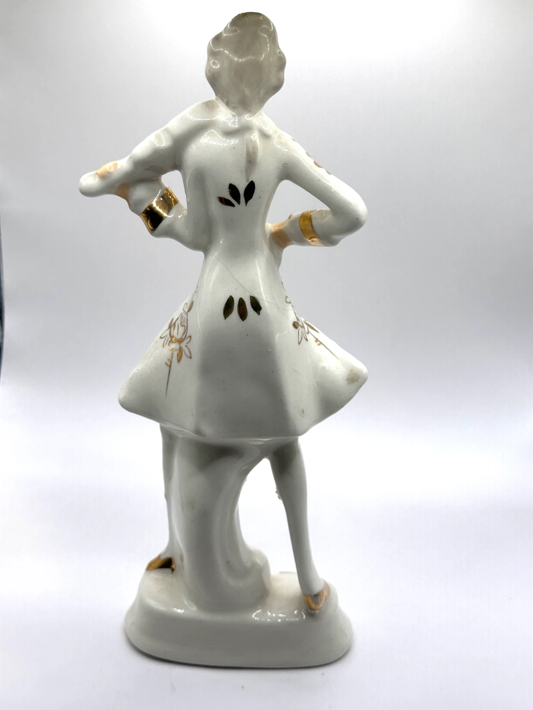 Vintage Porcelain Ceramic  Figurine Statue Man Playing Violin - photo 2
