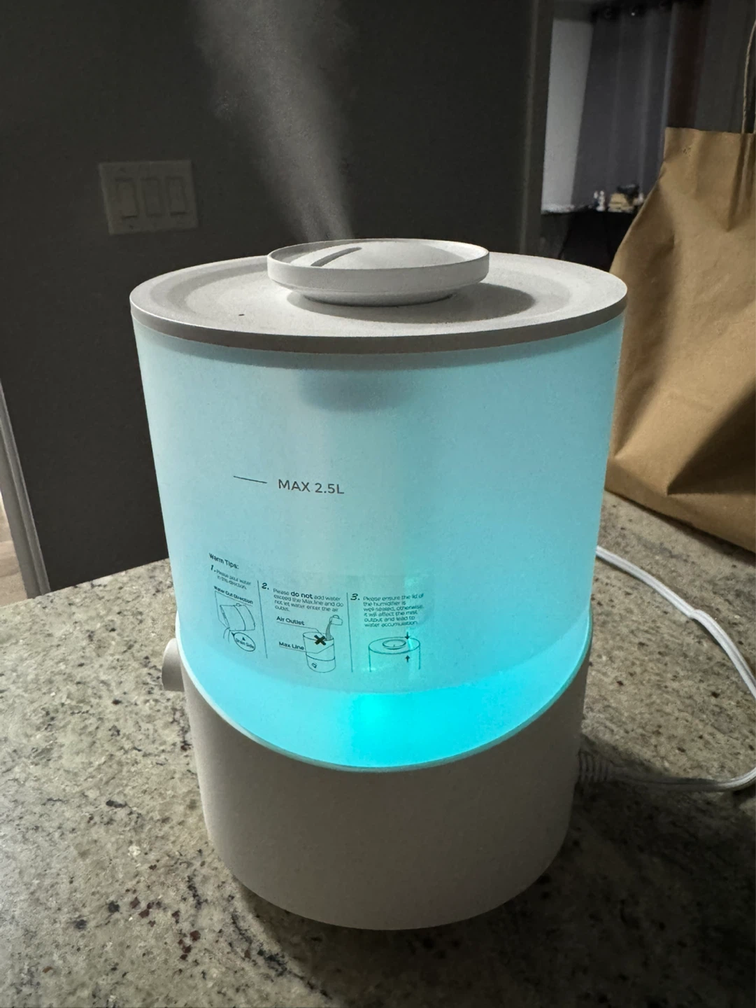 Pharata Cool Mist Humidifier with Essential Oil Diffuser 2.5L - photo 2