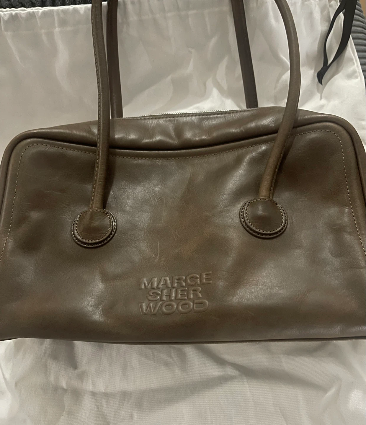 MARGE SHERWOOD Brown Boston Bag - Authentic - photo 2