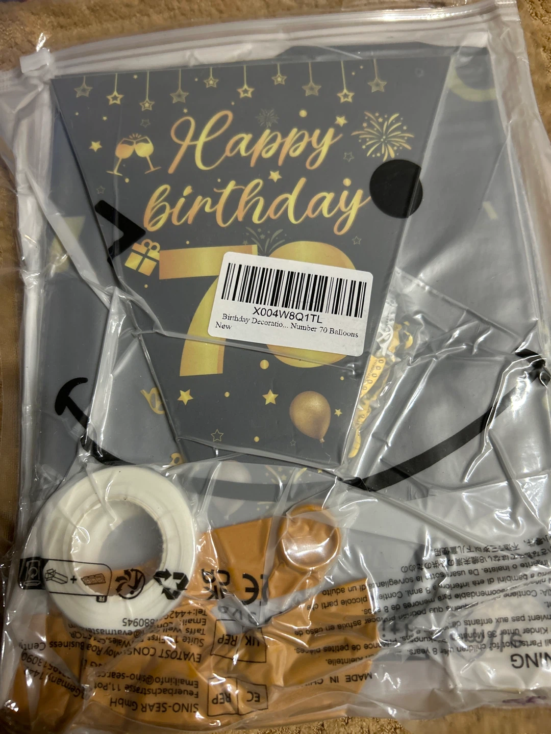 New-70th Birthday Decoration Banner and Balloons - photo 3