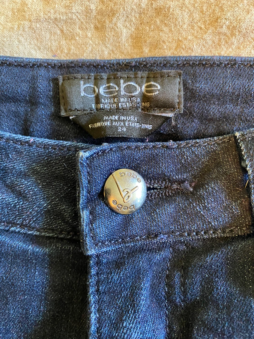Bebe "Raw Edge Icon Short" Denim Shorts - Size 24 - photo 2