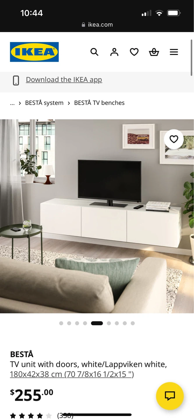 White IKEA TV Unit - photo 2
