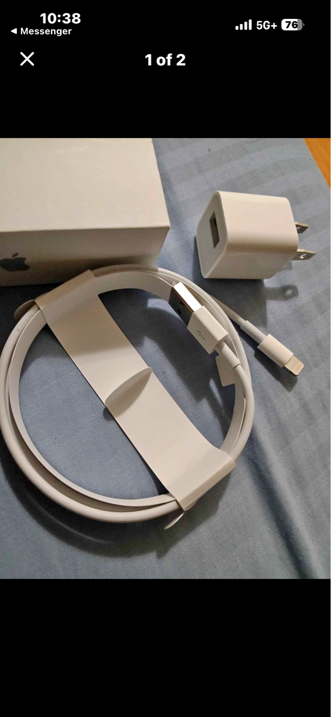 Apple  New Lightning Cable and Used Power Adapter