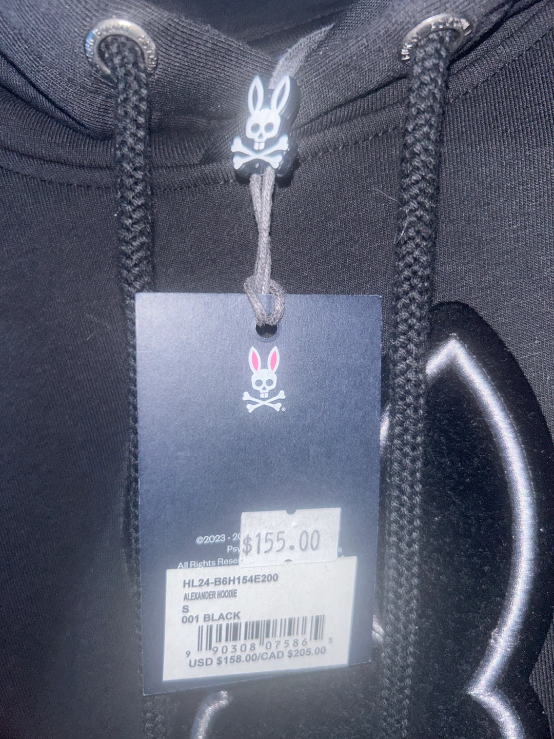 Psycho Bunny Alexander Hoodie Black Size S - photo 2