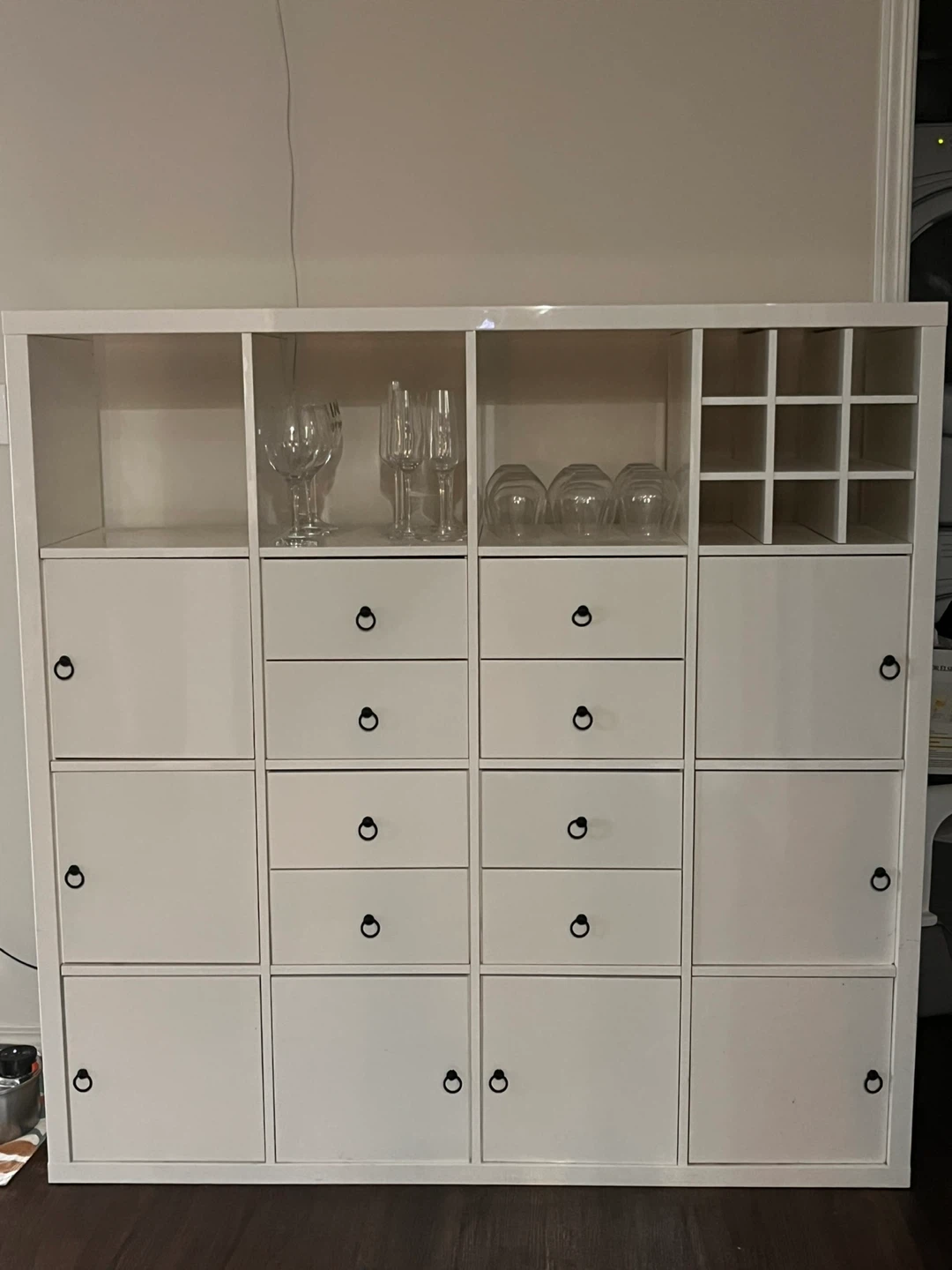 White IKEA KALLAX Shelf Unit