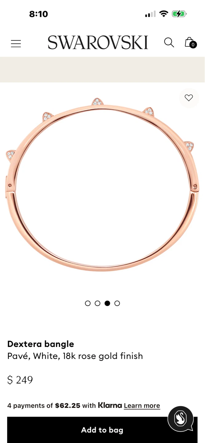 Swarovski Dextera Bangle -  Gold Finish - photo 3