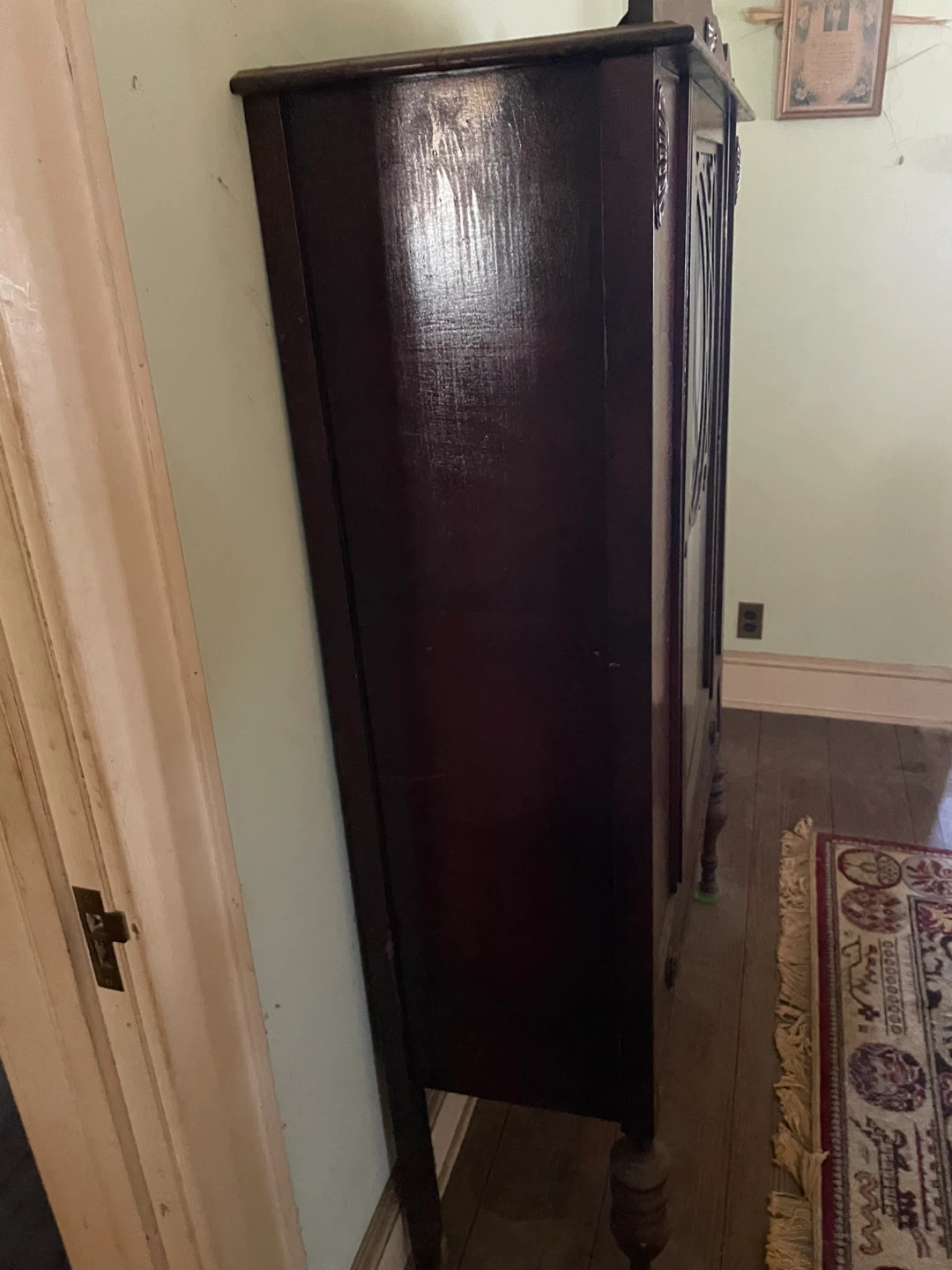 Antique Wooden Display Cabinet with Glass Doors - photo 3
