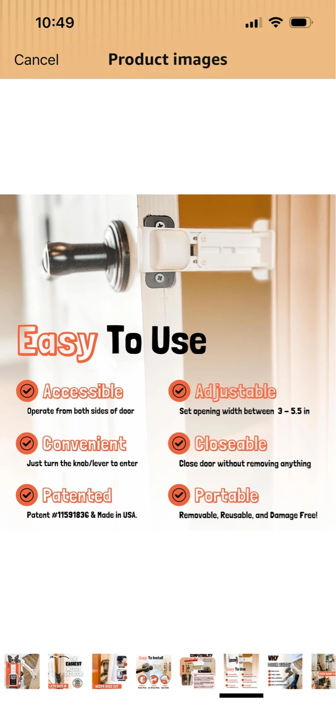 New-Door Buddy Pet Door Holder!