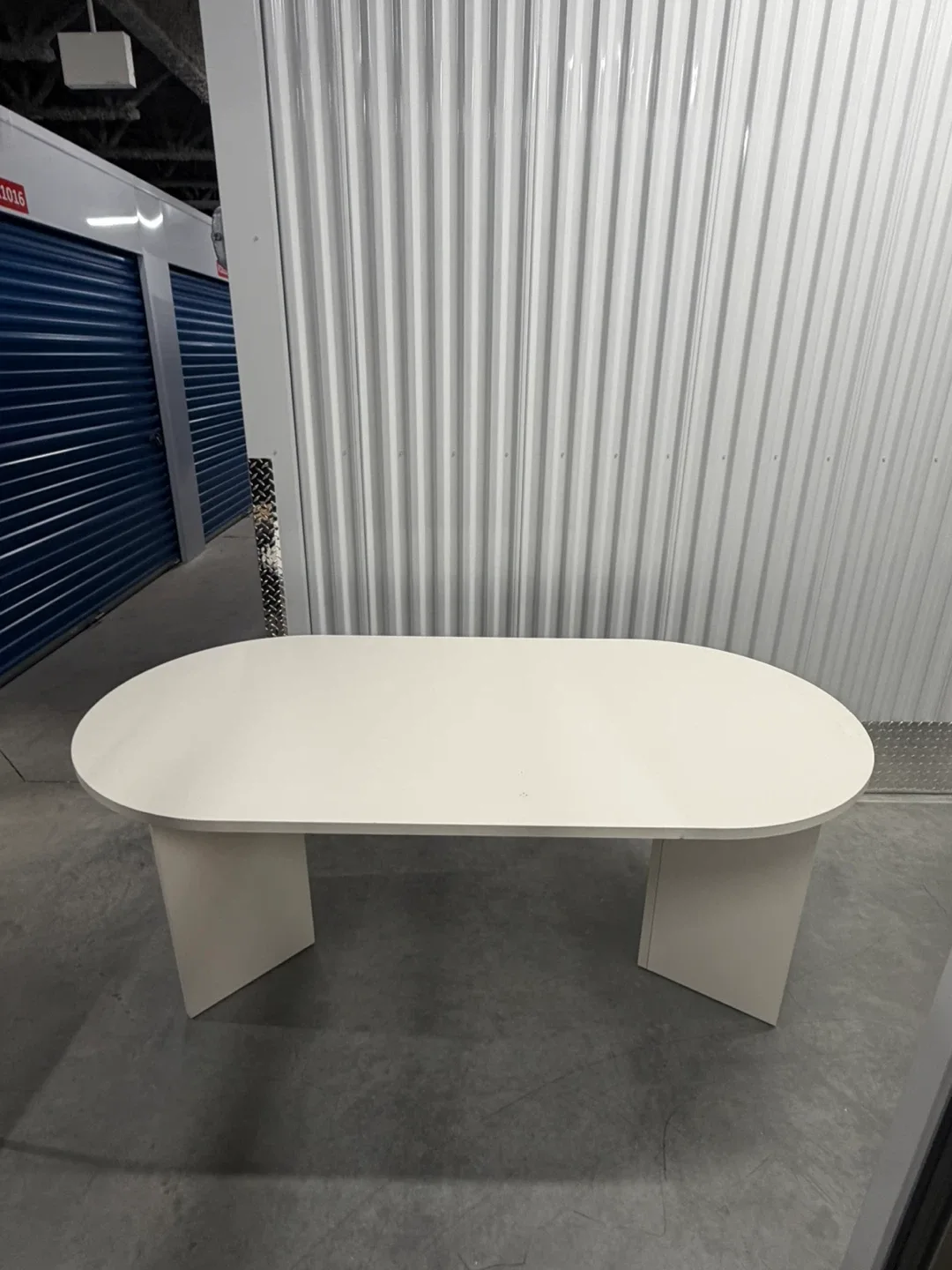 White Oval Table