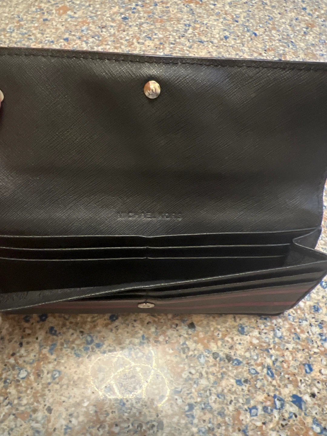 Michael Kors Wallet - Black & Burgundy Stripes - photo 3