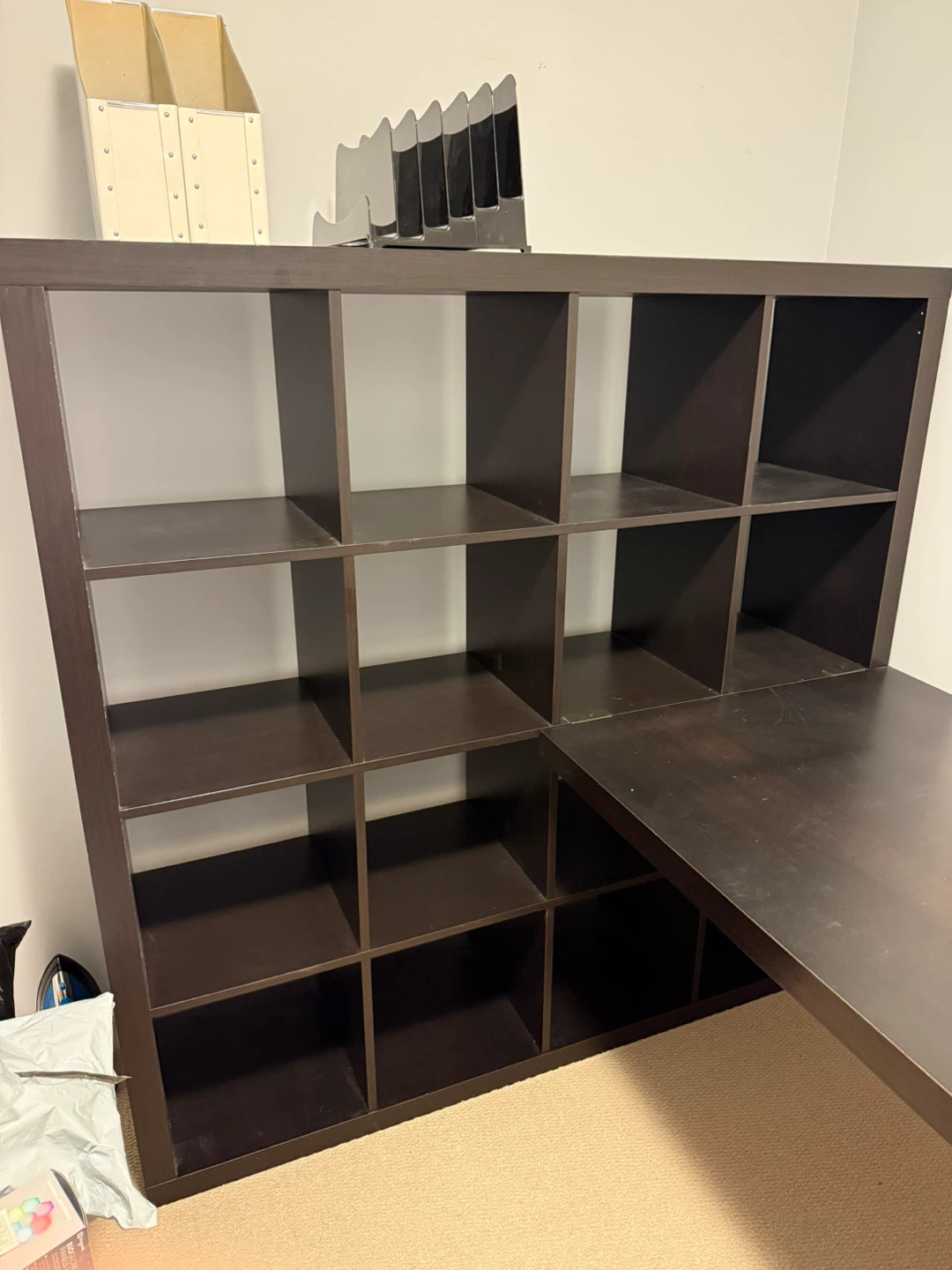 IKEA KALLAX Shelving Unit with Desk Attachment - photo 3