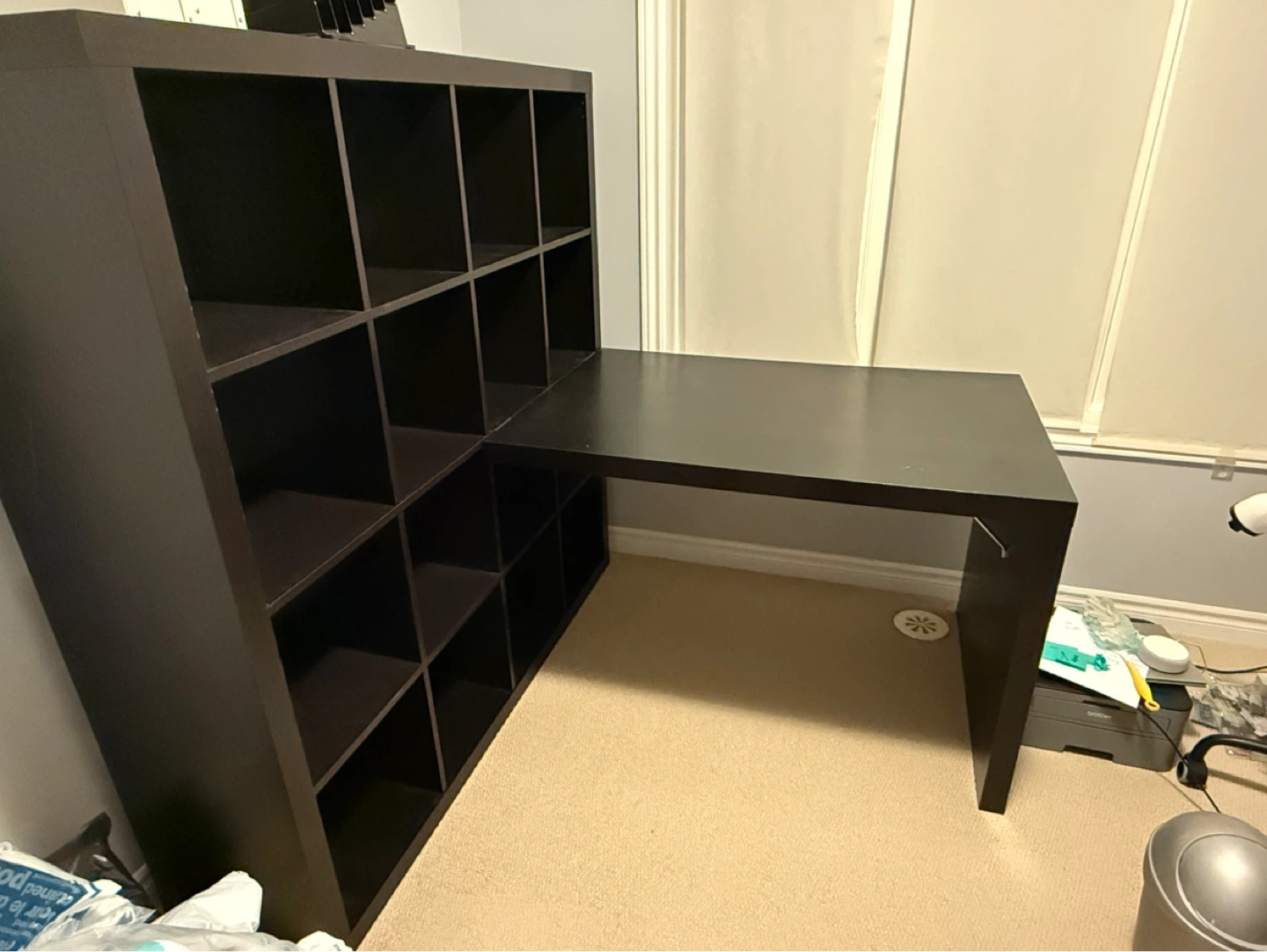 IKEA KALLAX Shelving Unit with Desk Attachment - photo 4