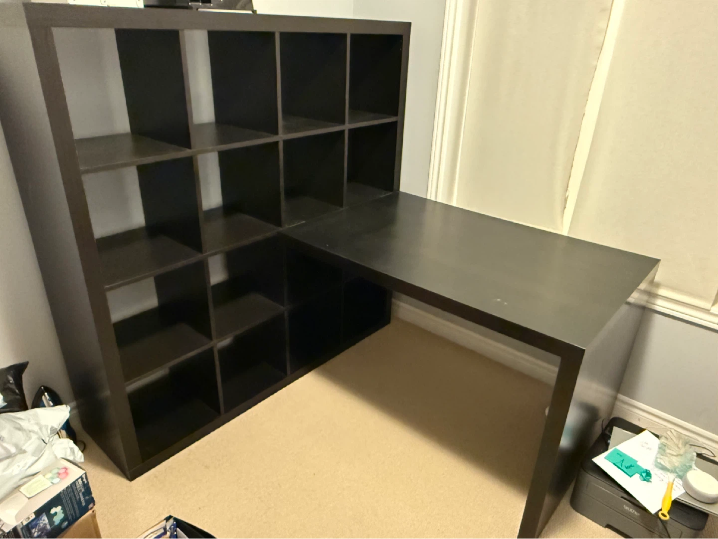 IKEA KALLAX Shelving Unit with Desk Attachment - photo 5