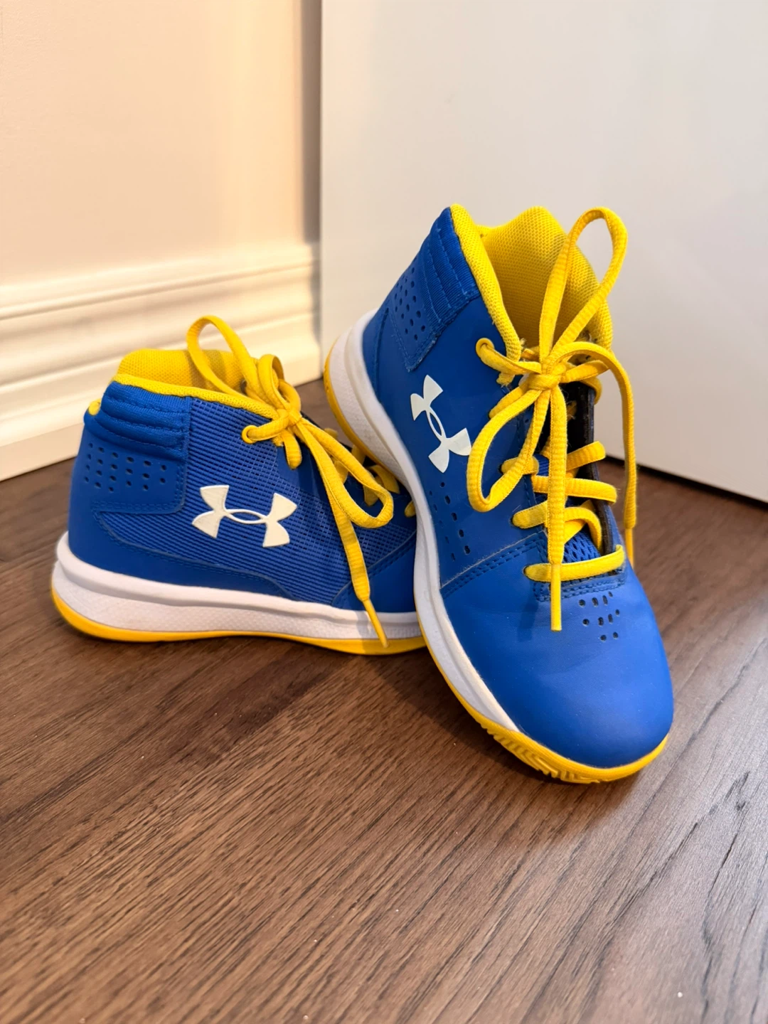 Under Armour Blue & Yellow Basketball Shoes