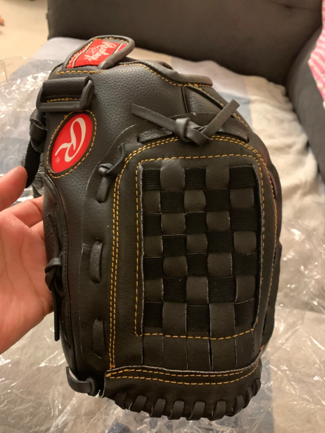 Rawlings PM1300B Baseball Glove - Black Leather Palm 13 Inch - photo 5