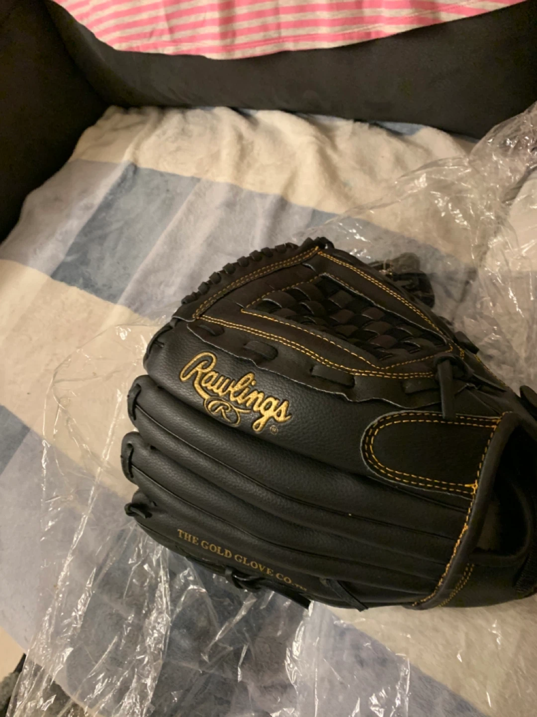 Rawlings PM1300B Baseball Glove - Black Leather Palm 13 Inch