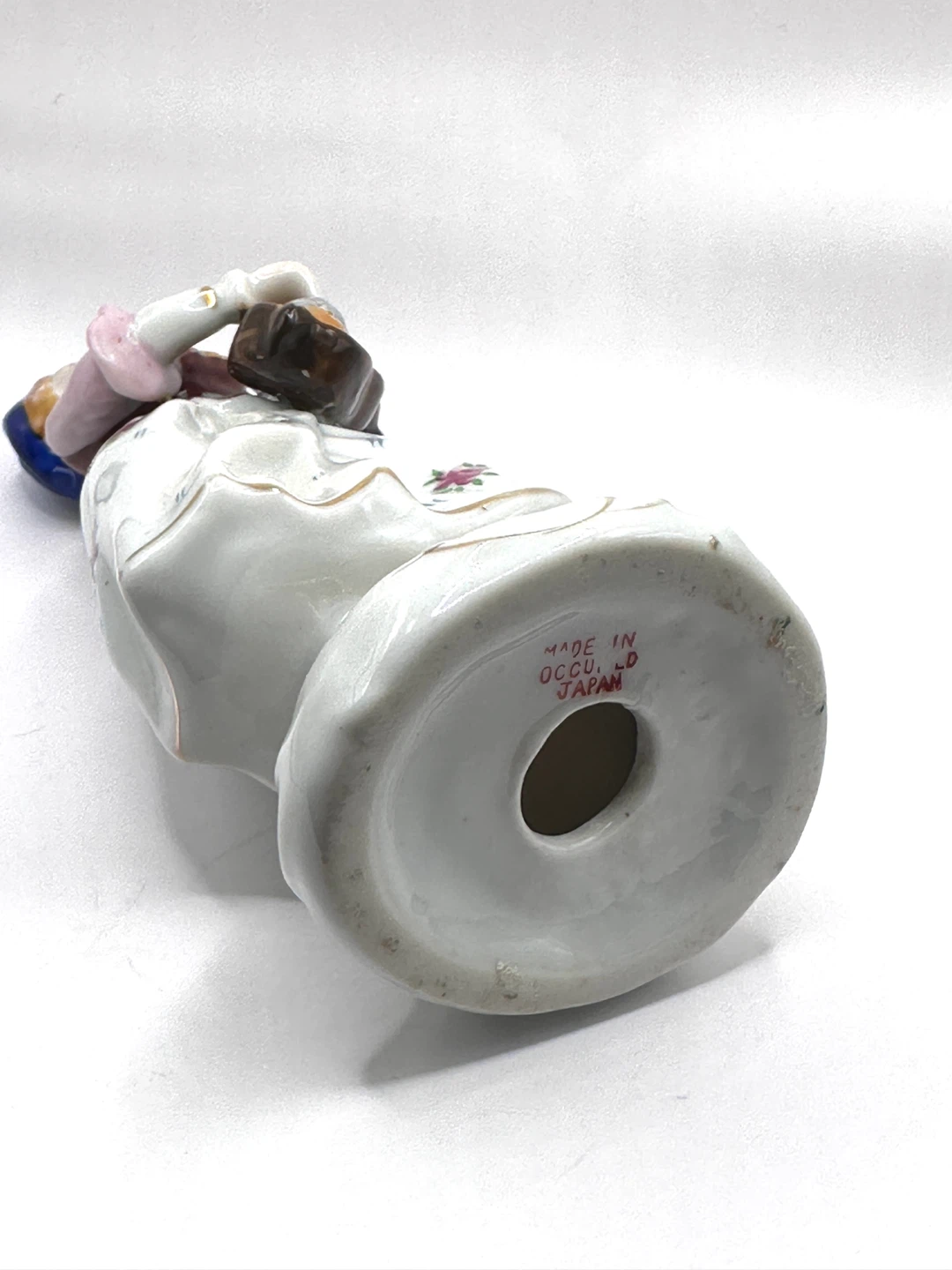 Victorian Lady Playing Guitar Porcelain Figurine Occupied Japan - photo 5