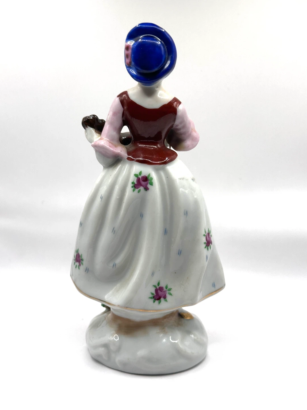 Victorian Lady Playing Guitar Porcelain Figurine Occupied Japan - photo 3