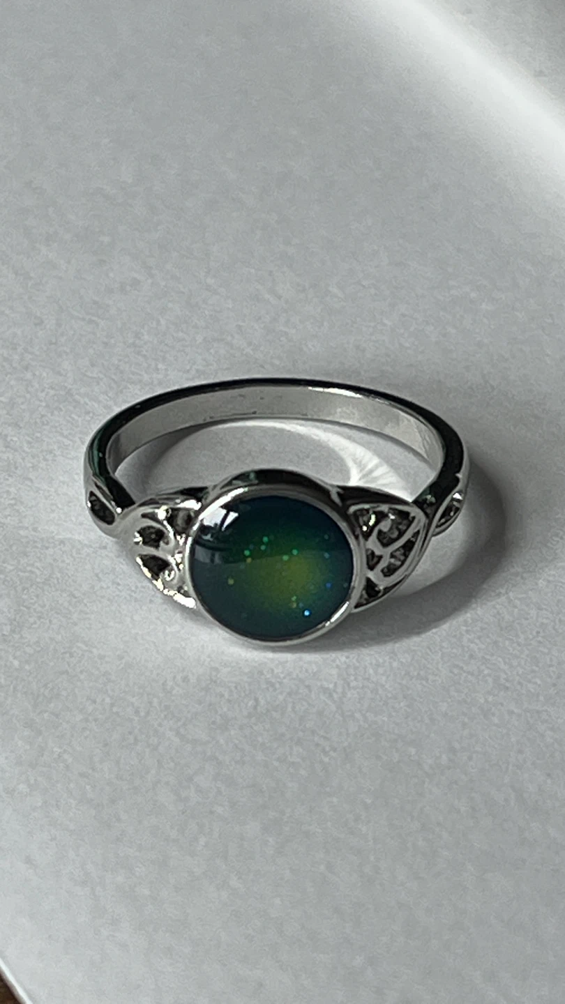 Mood Ring Silver Tone Celtic Knot Design - photo 5