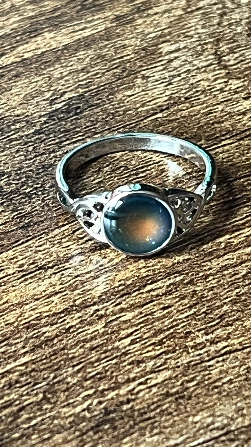 Mood Ring Silver Tone Celtic Knot Design - photo 4