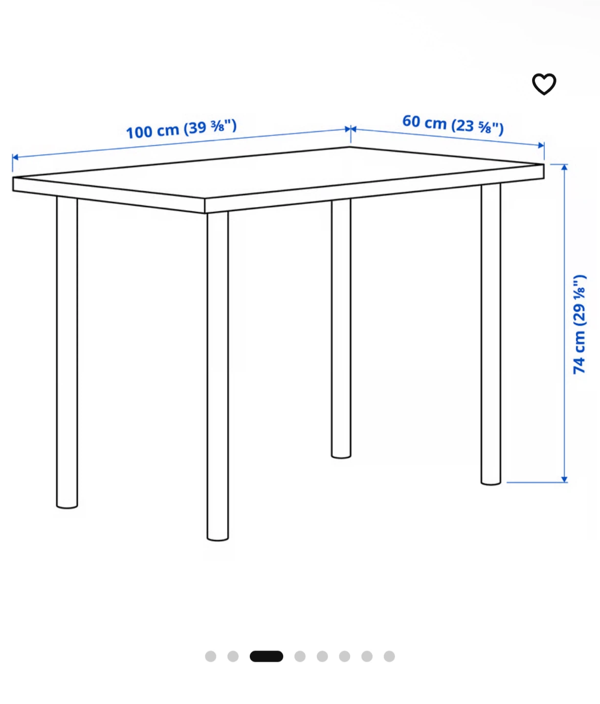 White Table - 100 cm - photo 3