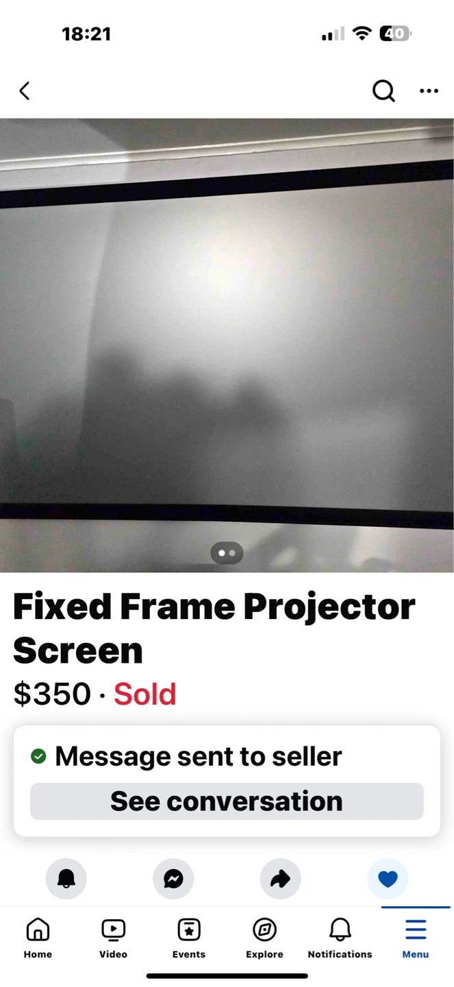 Elite Screens Sable Frame  Series Fixed Frame Projector Screen - photo 3