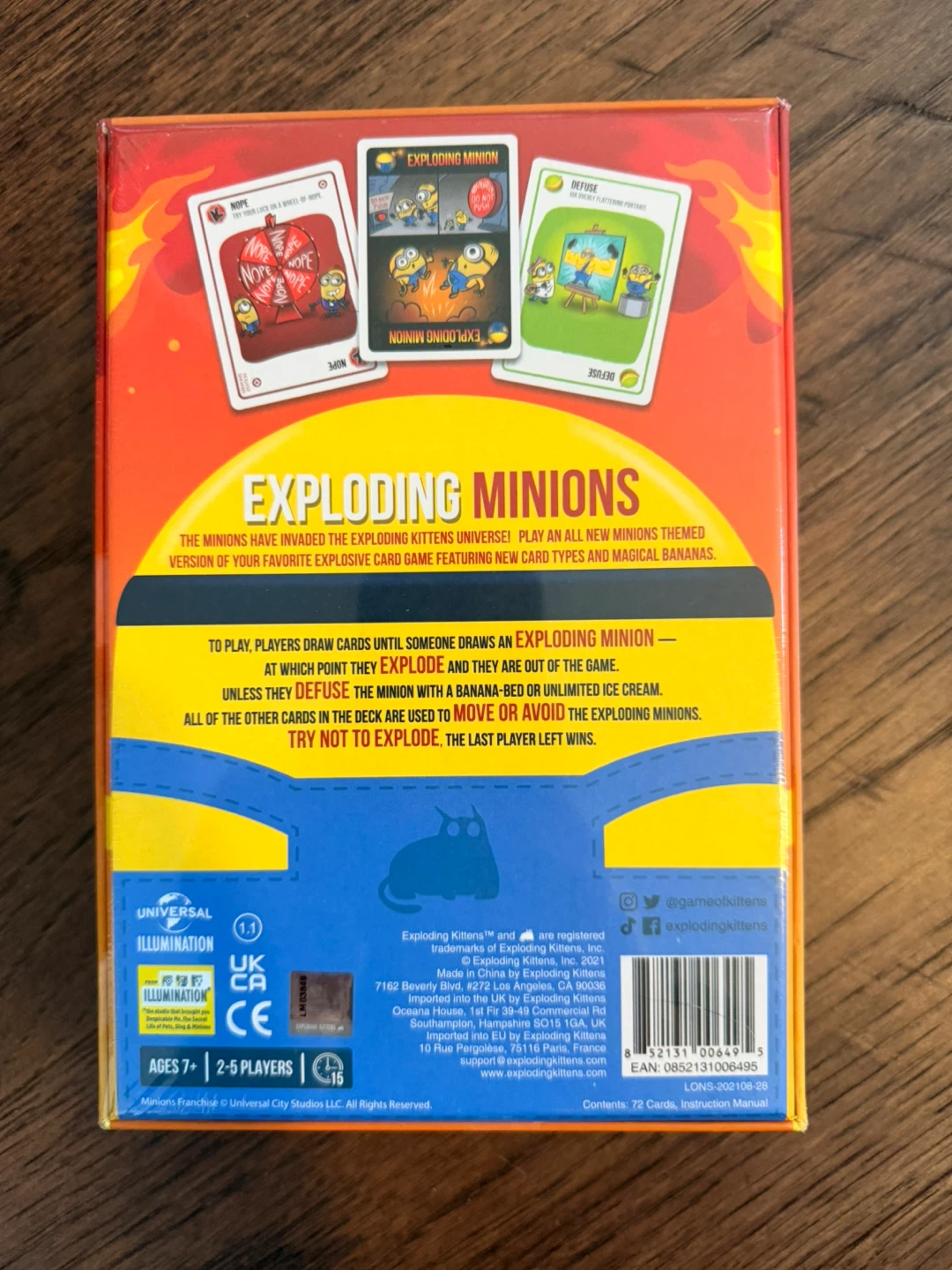 Brand New Exploding Minions Card Game by Exploding Kittens - photo 2