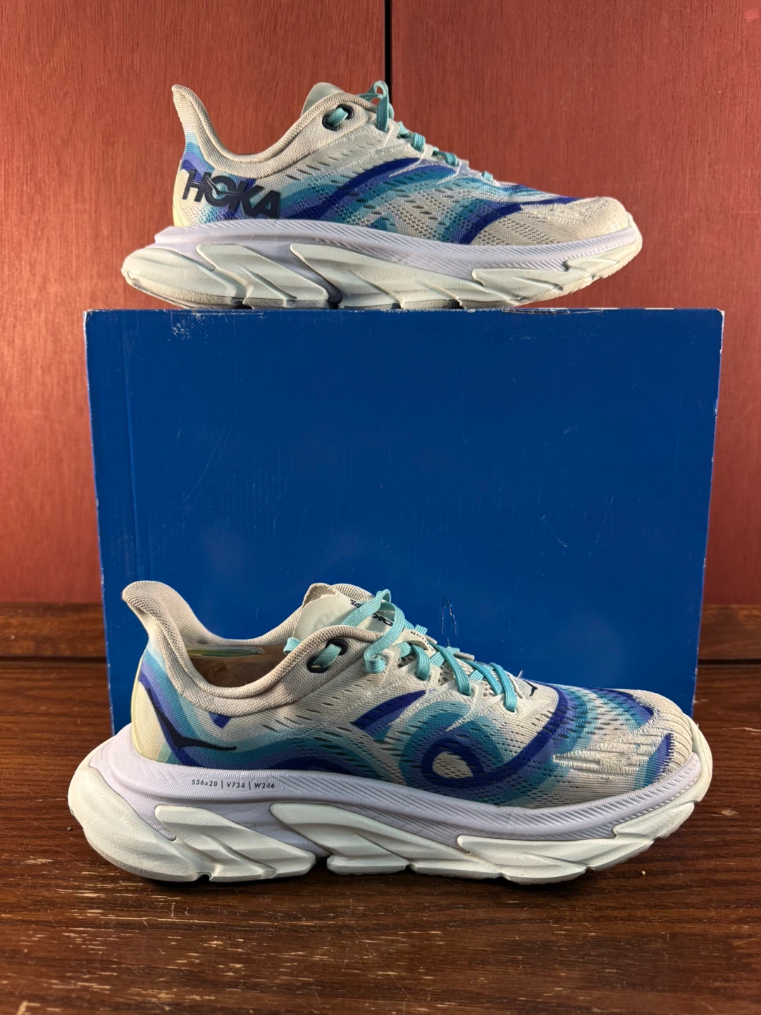 Hoka Clifton Edge Geometric Women’s Running Shoes Size US 8,5 - photo 2