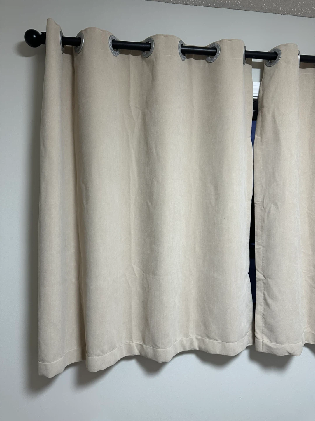 Beige Grommet Curtains