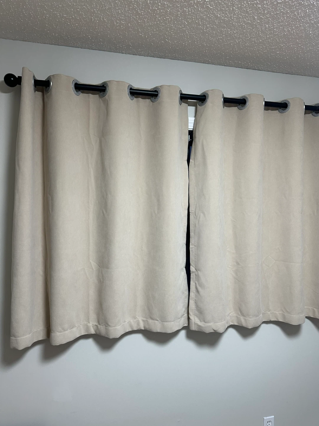 Beige Grommet Curtains - photo 2