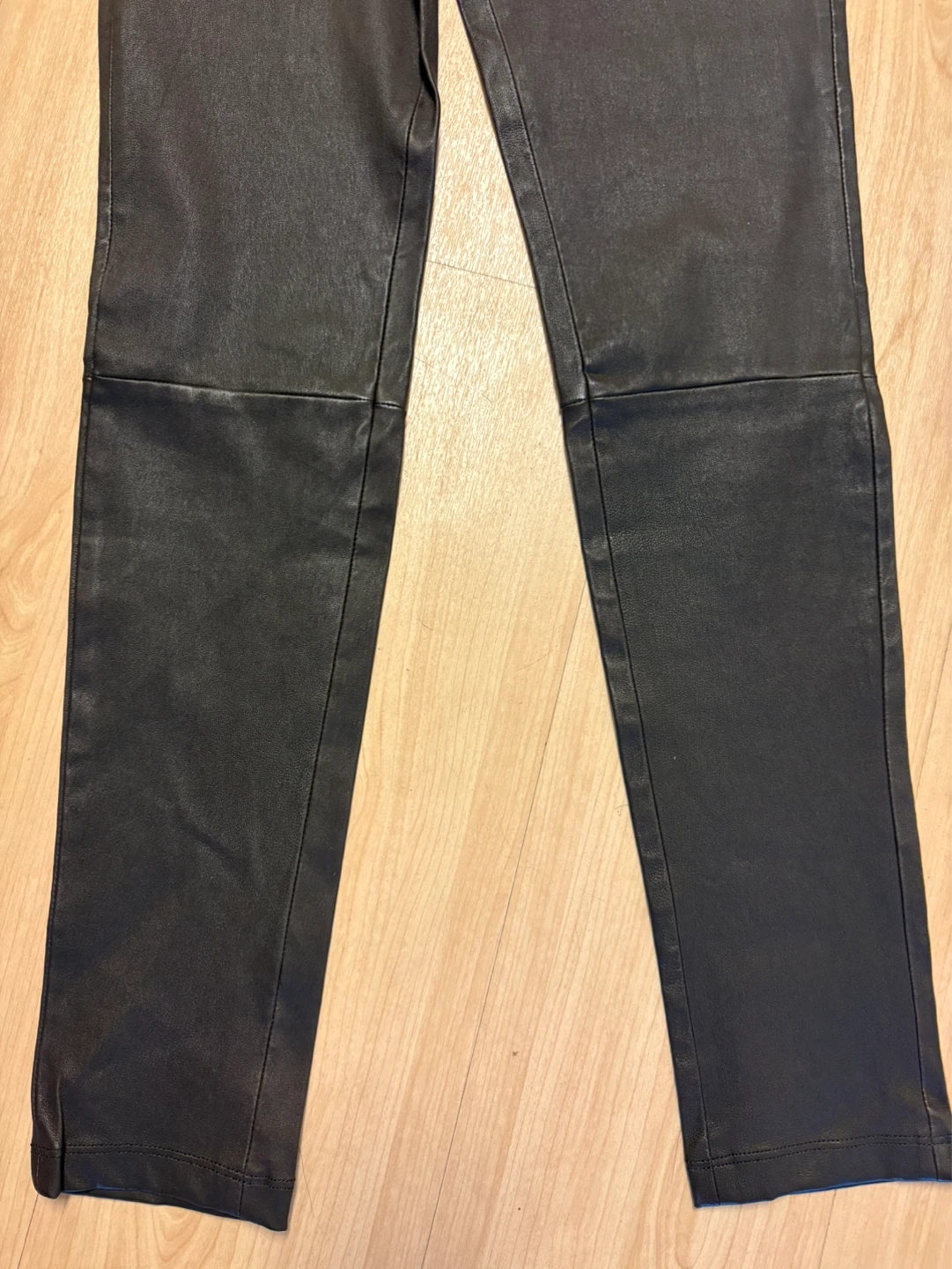 Theory ADBELLE L2 Pants Chocolate Brown Urban St Leather Size 12 - photo 3