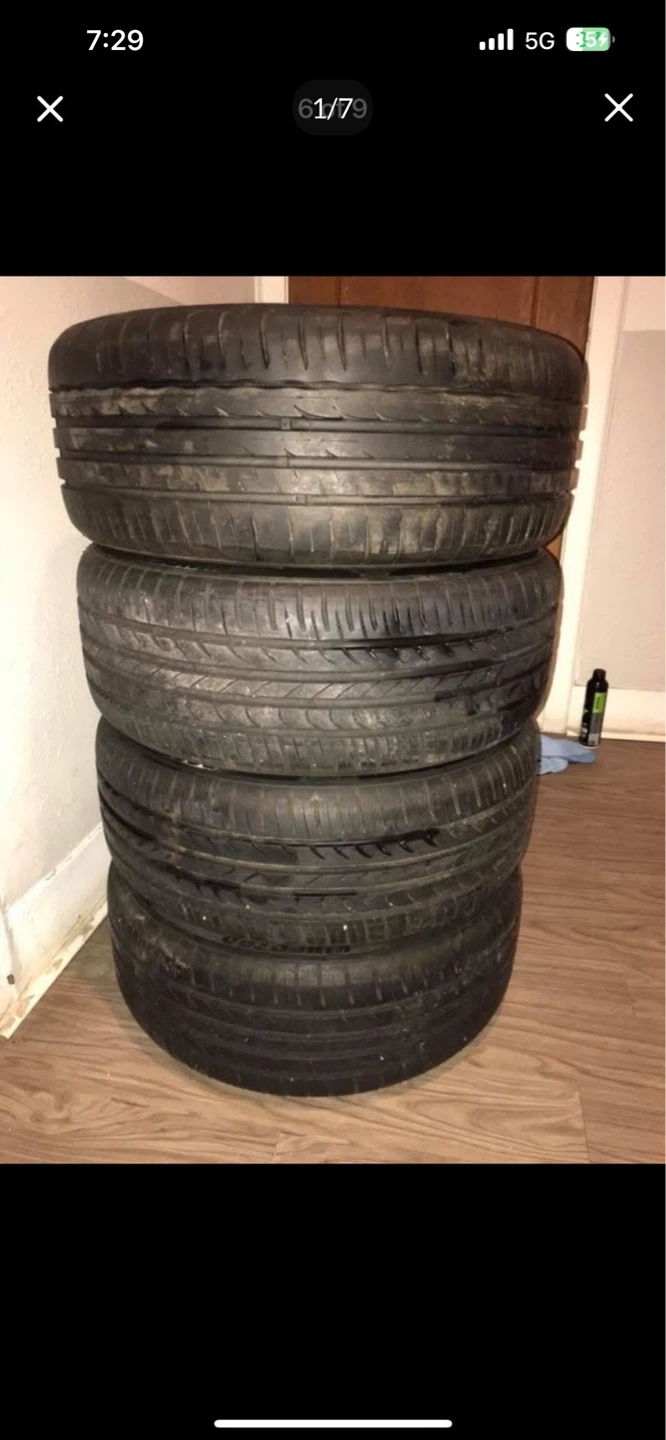 Set of 4 Chrome Wheels and Tires - photo 4