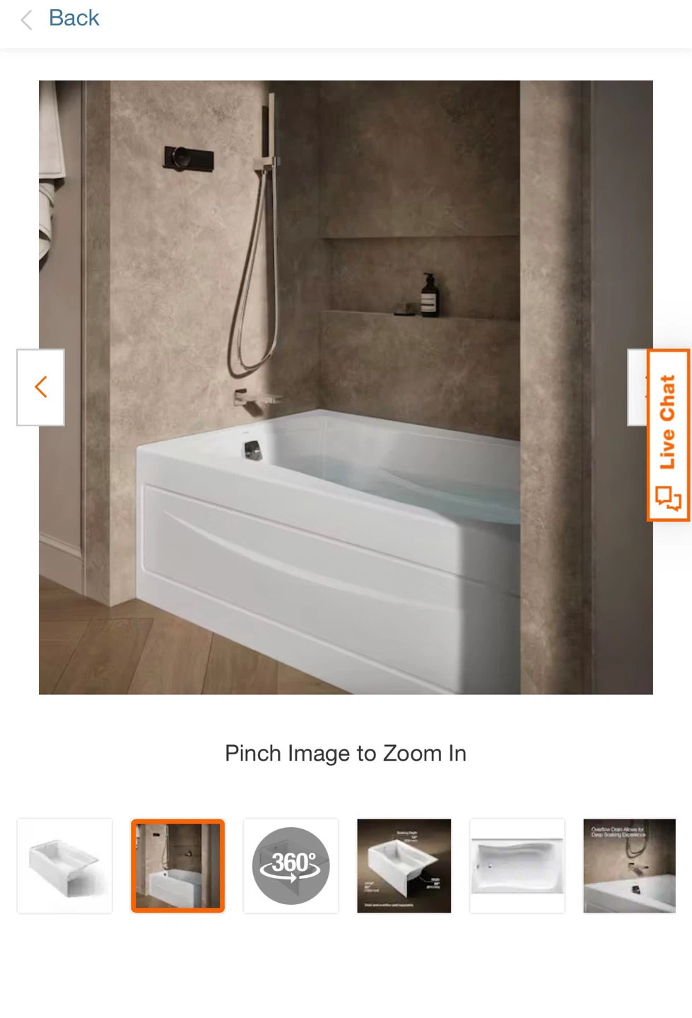 Brand New! Kohler Mariposa 60" Soaking Bathtub - photo 3