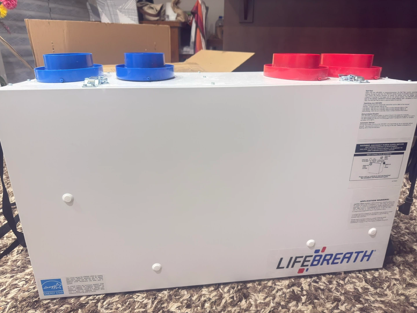 Lifebreath HRV/ERV Unit