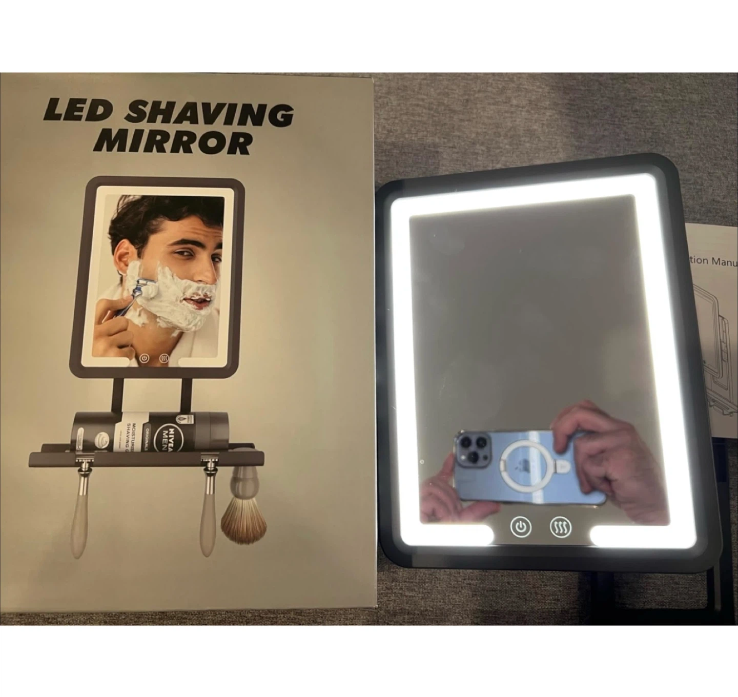 Brand new 13.06"L x 7.13"W  LED Shower Mirror Fogless - photo 3