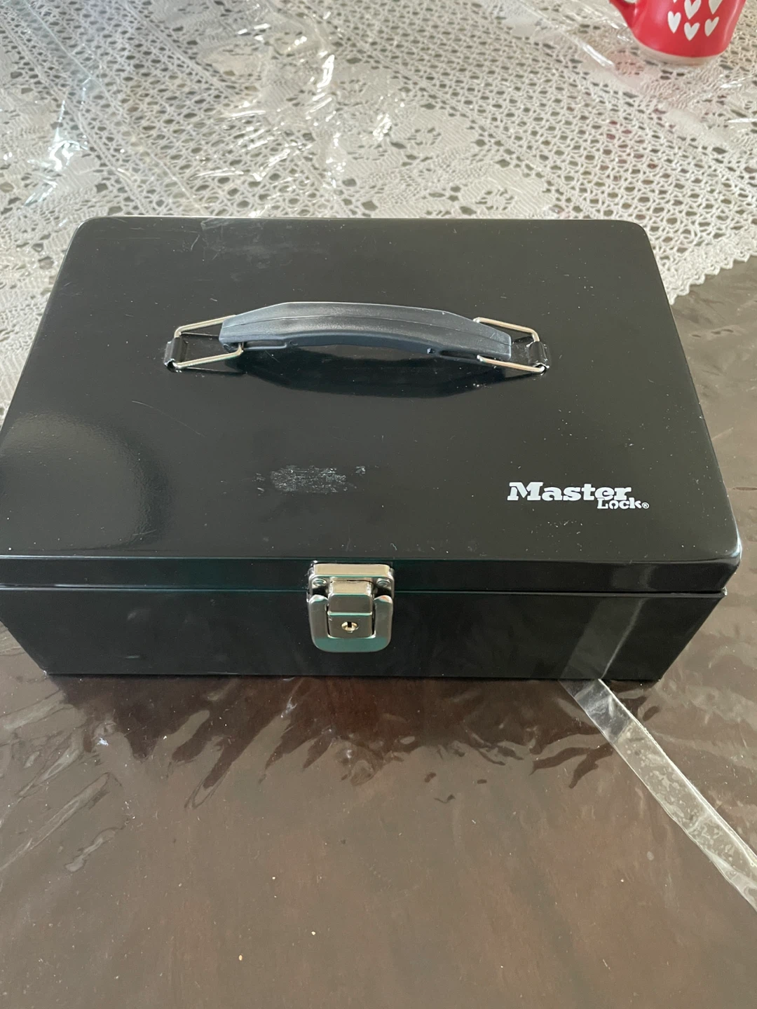 Master Lock Black Cash Box with Keys